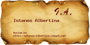 Istenes Albertina névjegykártya